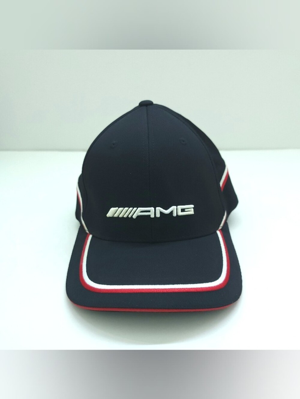 AMG - Mercedes Benz Black Flexfit Hat One Size Sandwich Bill Embroidered